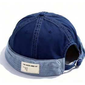 Unbrimmed Wide-brimmed Fedora For A Stylish Guy (Option: Cowboy Blue)