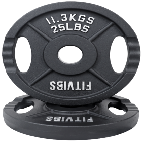 Only Supports Self Pickup Olympic 2-Inch Cast Iron Plate Weight Plate For Strength Training And Weightlifting, 25LB Pair (Option: 25LB Pair)