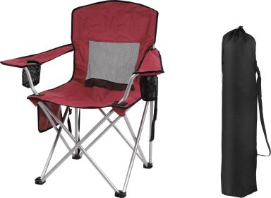 Only Supports Self Pickup  Camping Chair, Portable Folding Outdoor Chair With Armrests, Cup Holder And Carrying Bag, Foldable Chair For Camping, (Option: BGD)